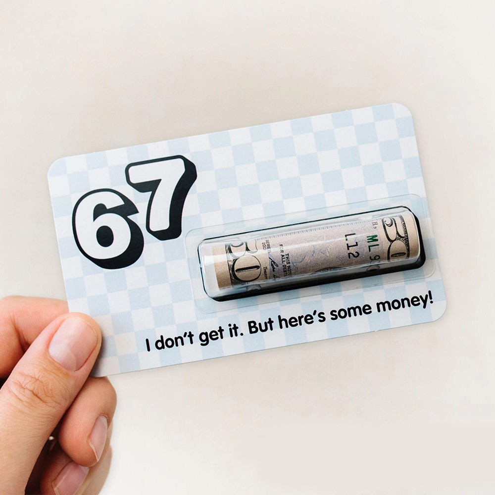 Christmas Money Holder Card Funny Cash Gift for Teens Bruh Holiday Stocking Stuffer