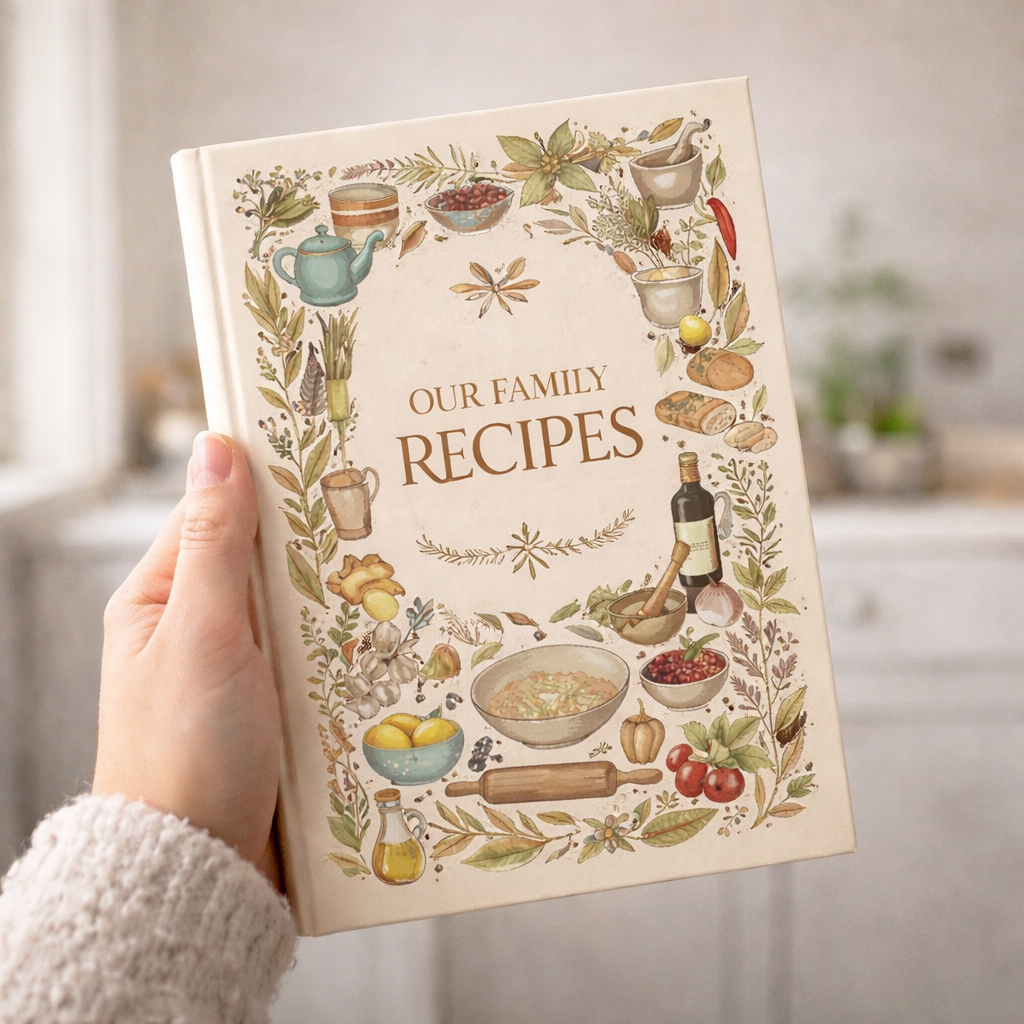 [Series 7]Personalized Hardcover Recipe Book Custom Recipe Journal Gift For Mom