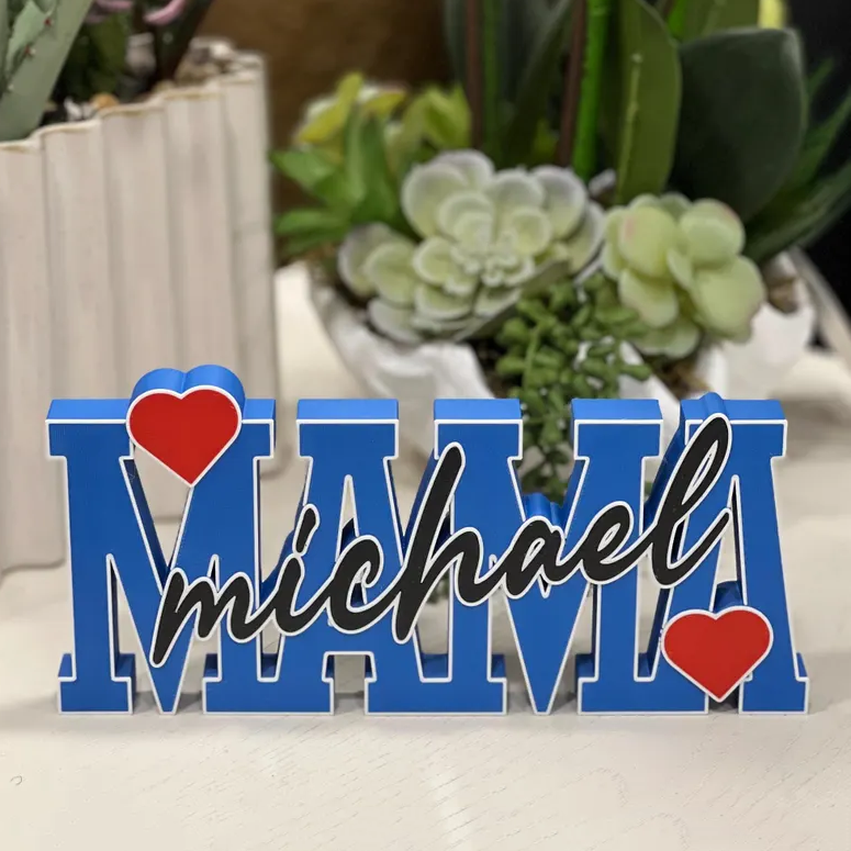 Personalized Mama Name Plate Mother's Day Gift