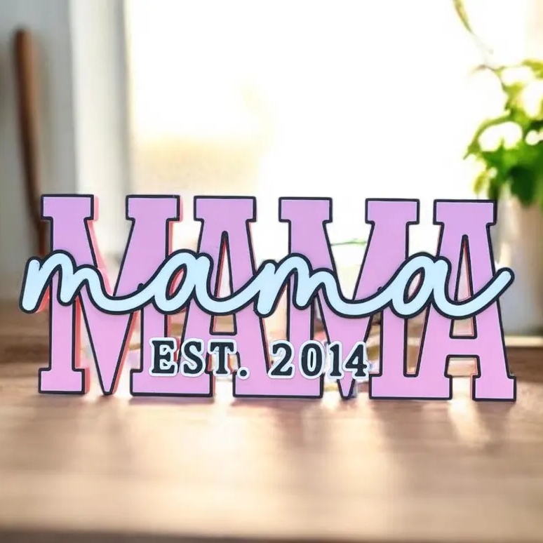 Personalized Mama Name Plate Mother's Day Gift