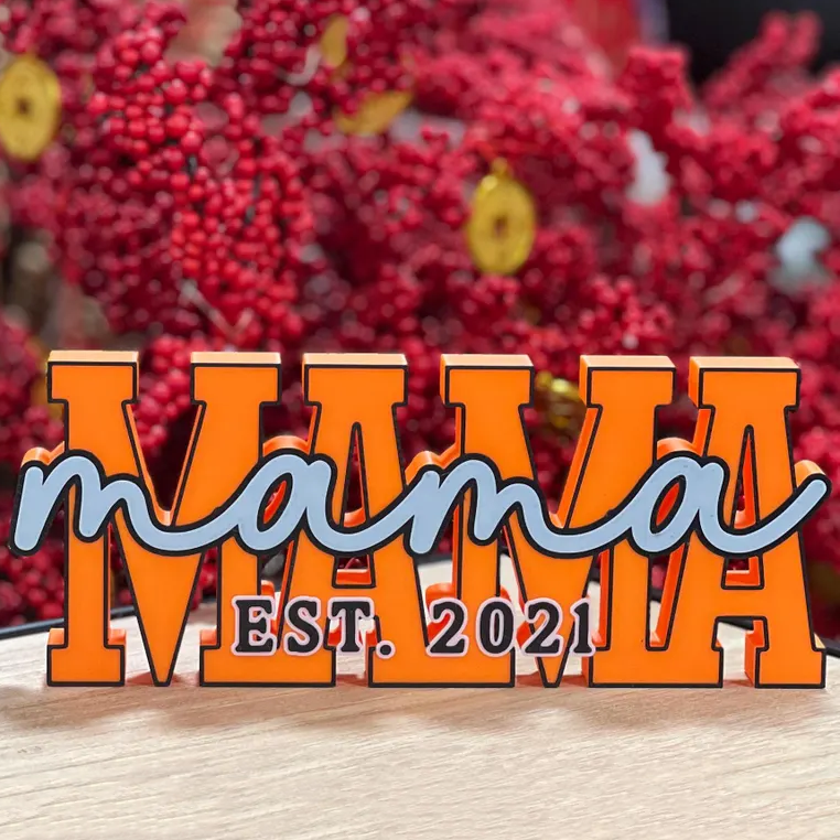 Personalized Mama Name Plate Mother's Day Gift