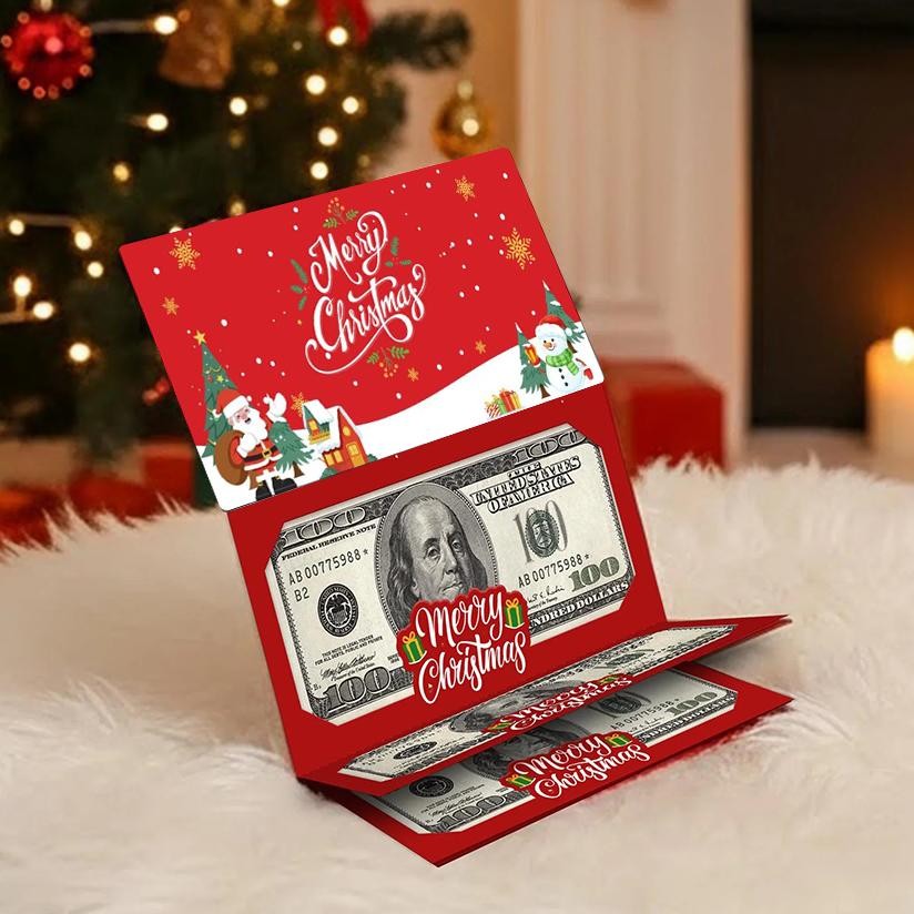 Christmas Money Holder Card Funny Cash Gift for Teens Bruh Holiday Stocking Stuffer