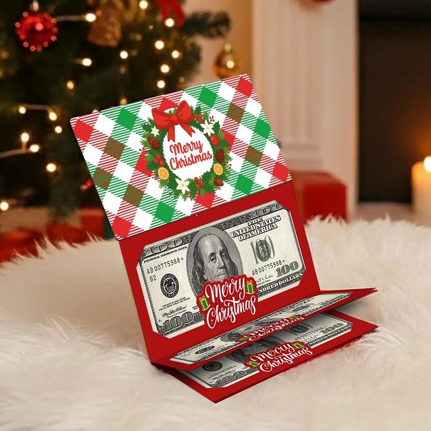 Christmas Money Holder Card Funny Cash Gift for Teens Bruh Holiday Stocking Stuffer