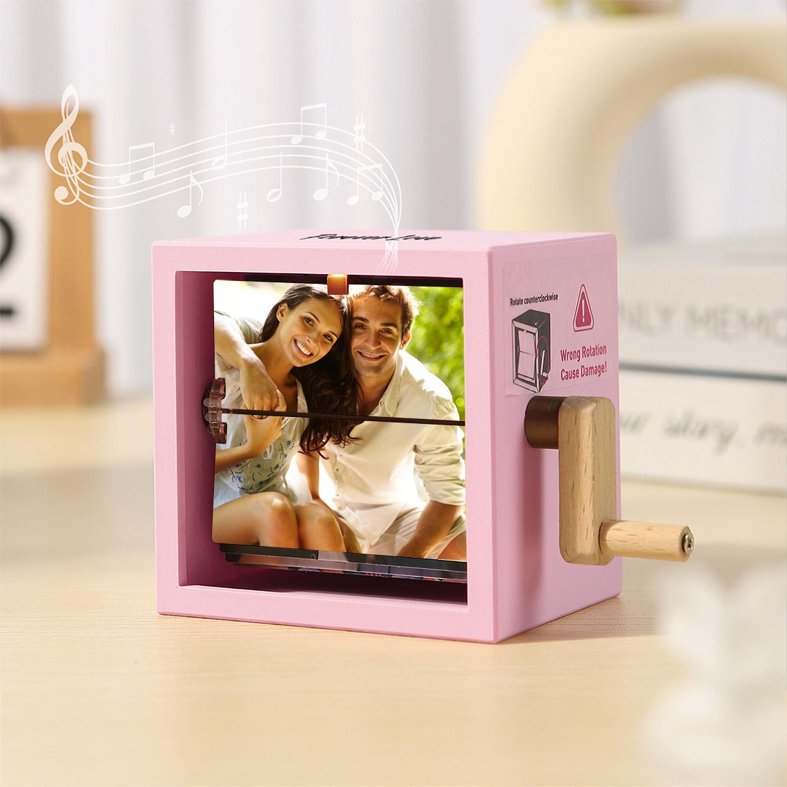 Personalized Photo Flipbook Animation Stand With Music Christmas Gift For Couple