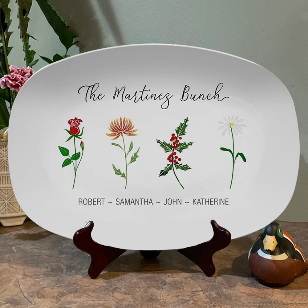Personalized Grandma's Garden Plate With Grandkids Names Mother's Day