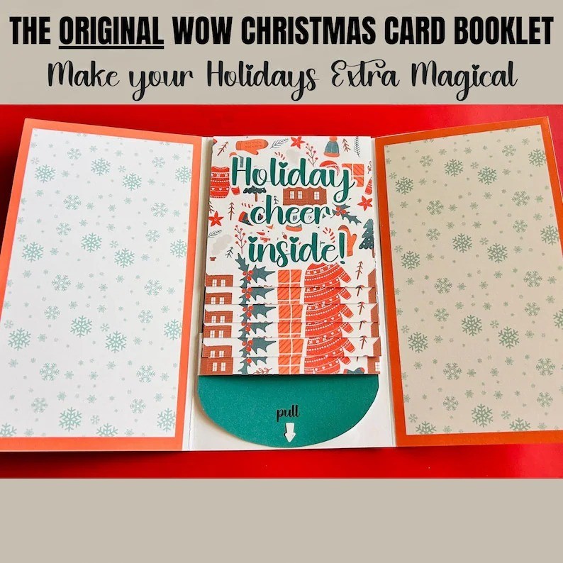 Christmas gift card holder book DIY print card gift