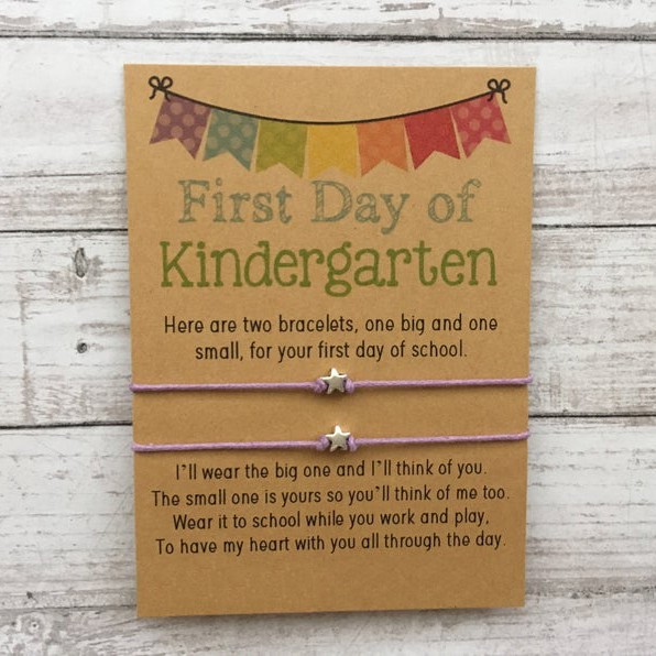 First Day of Kindergarten School Bracelet Matching Bracelets Star Bracelets