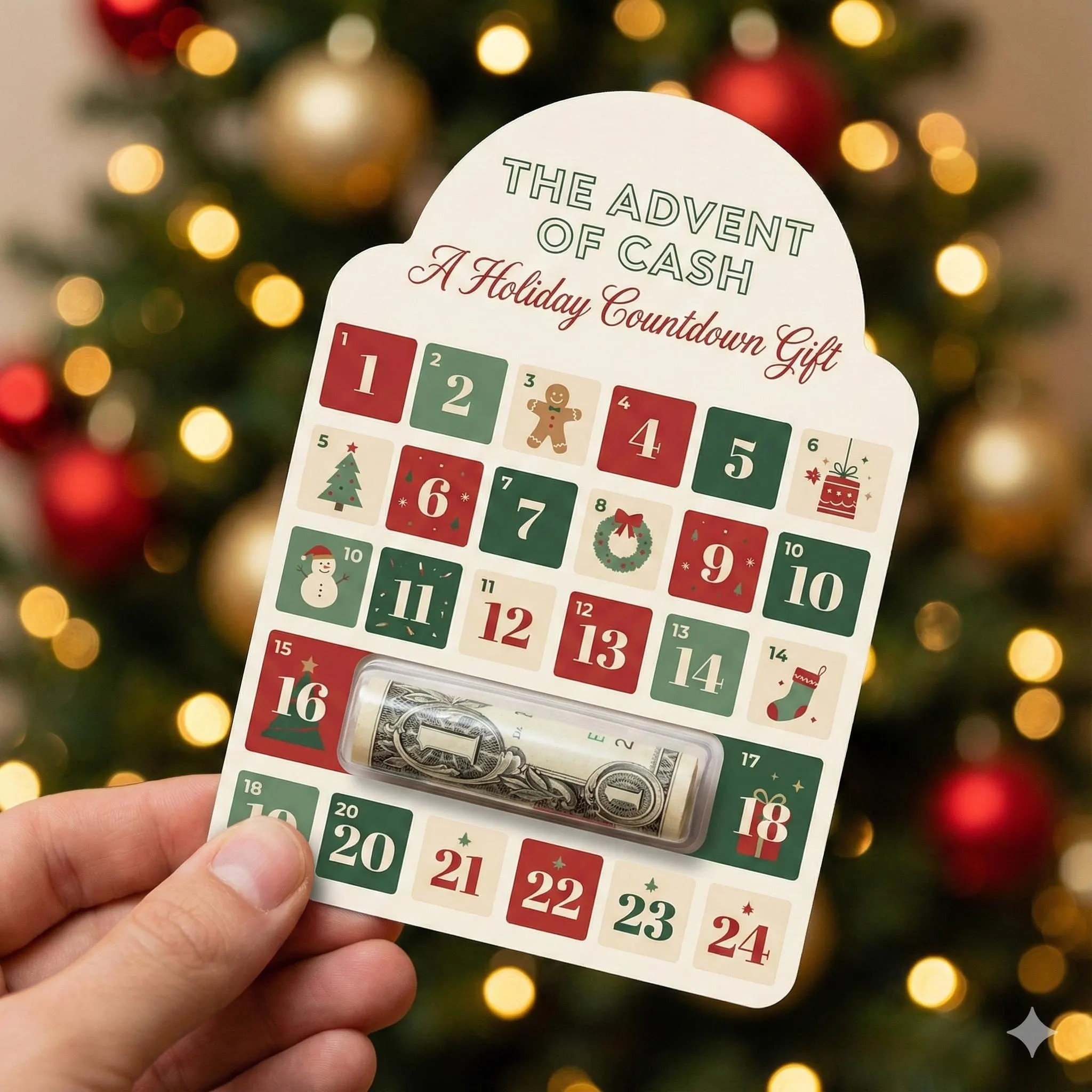 Christmas Money Holder Card Funny Cash Gift for Teens Bruh Holiday Stocking Stuffer