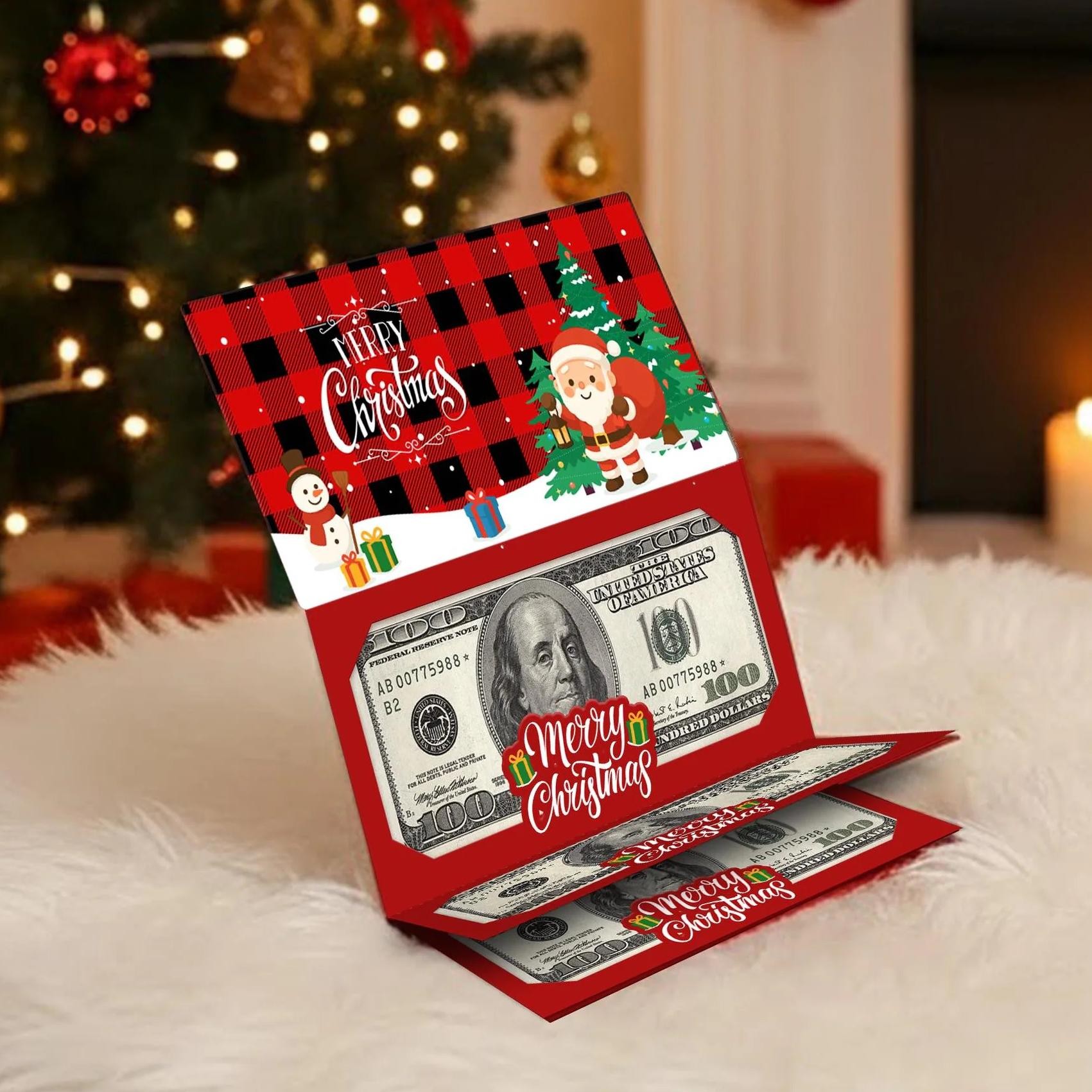 Christmas Money Holder Card Funny Cash Gift for Teens Bruh Holiday Stocking Stuffer