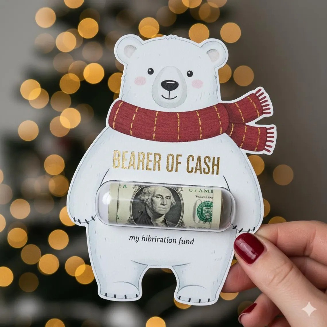 Christmas Money Holder Card Funny Cash Gift for Teens Bruh Holiday Stocking Stuffer