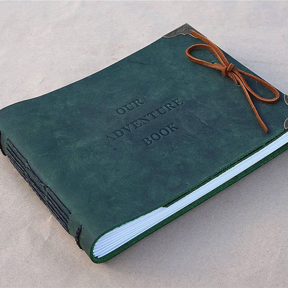 Personalized Genuine Leather Photo Album Our Adventure Book Valentine's Day Anniversary Gift For Couple