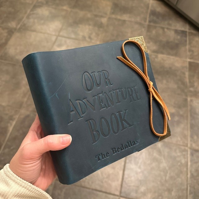 Personalized Genuine Leather Photo Album Our Adventure Book Valentine's Day Anniversary Gift For Couple