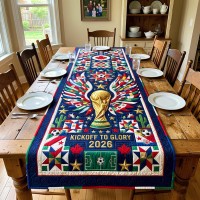 Soccer Field Table Runner Football Match Day Table Decor Gift for Soccer Fans