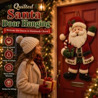 Christmas Felt Door Hanger Sewing Kit, DIY Felt Ornament Kit for Beginner, Holiday Sewing Craft Kit, Crafter Christmas Gifts