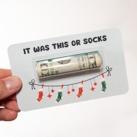 Christmas Money Holder Card Funny Cash Gift for Teens Bruh Holiday Stocking Stuffer