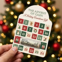 Christmas Money Holder Card Funny Cash Gift for Teens Bruh Holiday Stocking Stuffer