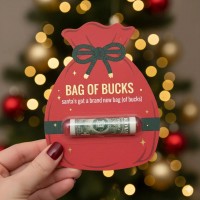 Christmas Money Holder Card Funny Cash Gift for Teens Bruh Holiday Stocking Stuffer
