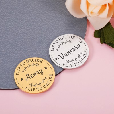 Custom Name Coin Valentine's Day Anniversary Gift For Couple