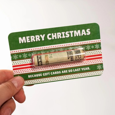Christmas Money Holder Card Funny Cash Gift for Teens Bruh Holiday Stocking Stuffer