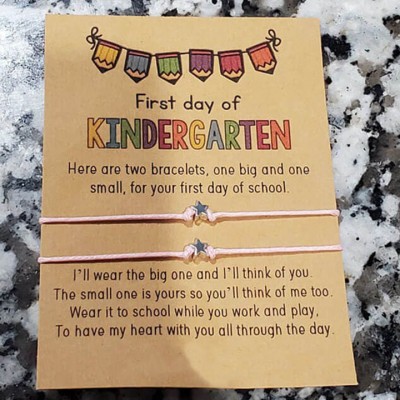 First Day of Kindergarten School Bracelet Matching Bracelets Star Bracelets