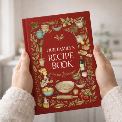[Series 7]Personalized Hardcover Recipe Book Custom Recipe Journal Gift For Mom