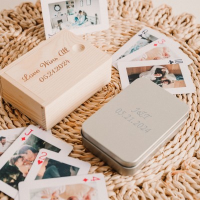 Personalized Photo Playing Cards with Gift Box for Couple