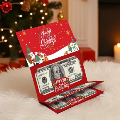 Christmas Money Holder Card Funny Cash Gift for Teens Bruh Holiday Stocking Stuffer