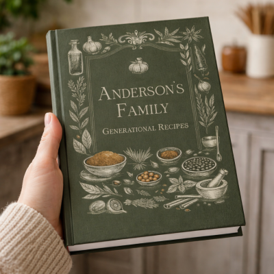 [Series 8]Personalized Hardcover Recipe Book Custom Recipe Journal Gift For Mom