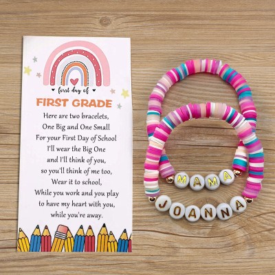 First Day of First Grade School Bracelet Matching Bracelets