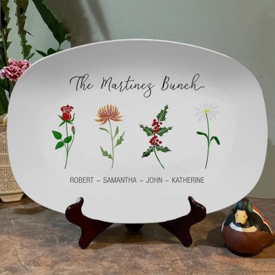 Personalized Grandma's Garden Plate With Grandkids Names Mother's Day