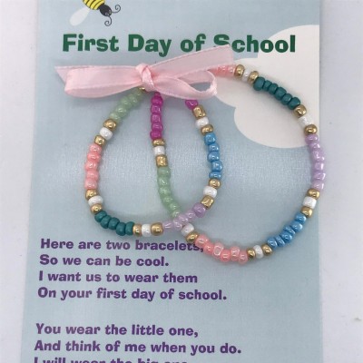 First Day of School Bracelet Matching Bracelets Heart Bracelets