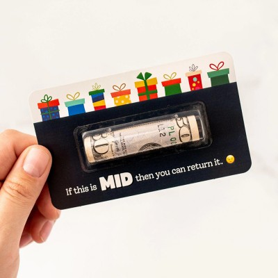 Christmas Money Holder Card Funny Cash Gift for Teens Bruh Holiday Stocking Stuffer