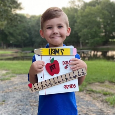 Personalized First/100th/Last Day of School Interchangeable Back to School Sign Prop For Kids Gift Ideas