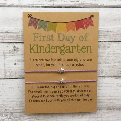 First Day of Kindergarten School Bracelet Matching Bracelets Star Bracelets
