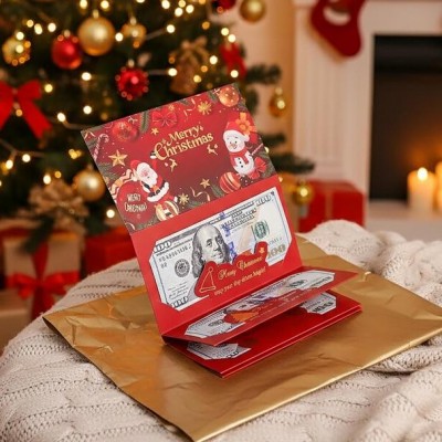 Christmas Money Holder Card Funny Cash Gift for Teens Bruh Holiday Stocking Stuffer