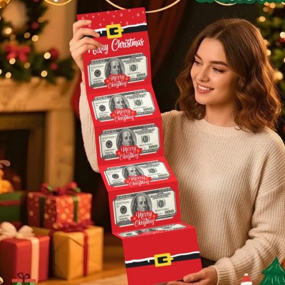 Christmas Money Holder Card Funny Cash Gift for Teens Bruh Holiday Stocking Stuffer