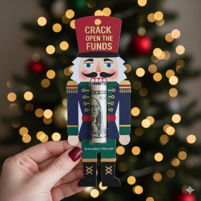 Christmas Money Holder Card Funny Cash Gift for Teens Bruh Holiday Stocking Stuffer