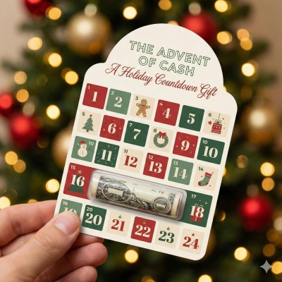 Christmas Money Holder Card Funny Cash Gift for Teens Bruh Holiday Stocking Stuffer