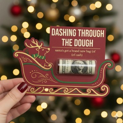 Christmas Money Holder Card Funny Cash Gift for Teens Bruh Holiday Stocking Stuffer