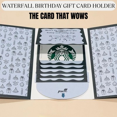 Christmas gift card holder book DIY print card gift