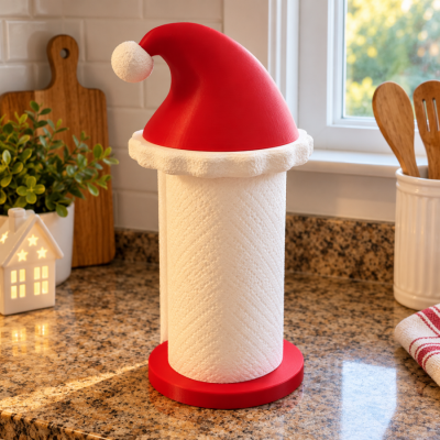 Santa Hat Paper Towel Holder