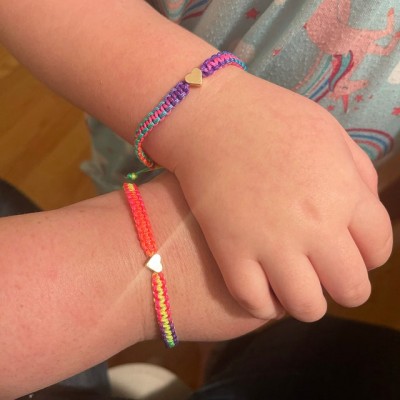 First Day of Sixth Grade School Bracelet Matching Bracelets Heart Bracelets